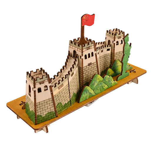 南湖红船/长城 木制拼图diy爱国模型玩具纪念礼品批发八一建军节手工 商品图9