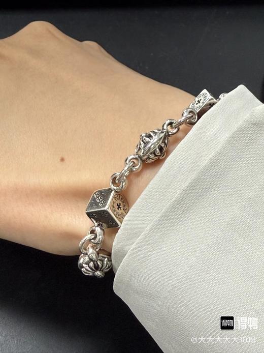 Chrome Hearts克罗心 十字花球筛子925银手链，骰子款是日本限定，超级难买(MM) 商品图10