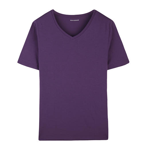 【经典兰精莫代尔】SCHIESSER/舒雅男士莫代尔纯色家居短袖上衣T恤35/11833M 商品图2