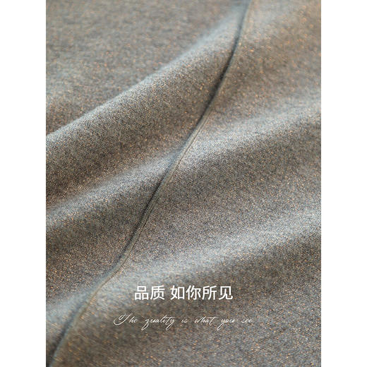 COCOBELLA亮葱细针坑条针织衫立体装饰线高领打底衫TS0032 商品图4