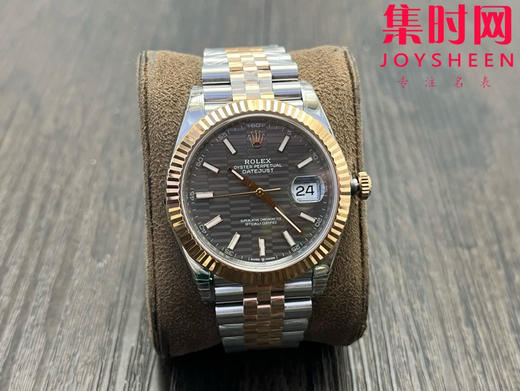 劳力士 VS日志41系列 间玫金格子面 格纹盘 男士腕表 3235机 五珠带 表径41mm 商品图0