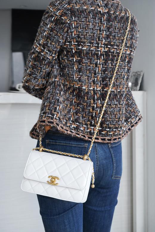 香奈儿  24c 双金球CF mini 19cm白色 （LZ） 商品图7