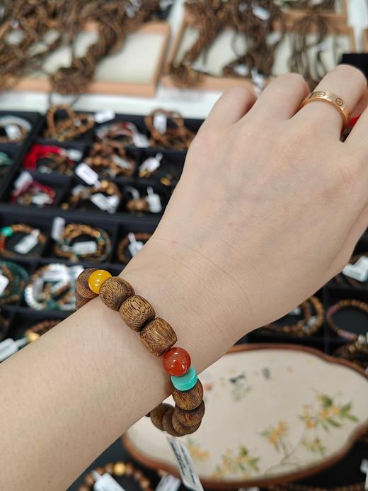 【沉香溯源】棋楠鼓珠蜜蜡南红手串 BCCSDIY328 （特殊商品请在收货之后48小时内申请退换货，过期不予处理！！！） 商品图2