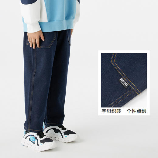 巴拉巴拉童装儿童裤子男童牛仔裤秋装长裤工装口袋时尚舒适潮酷 商品图3