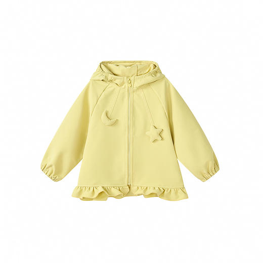 笛莎Deesha 童装女童外套2025冬新款女童星星月亮甜美花边外套 商品图4