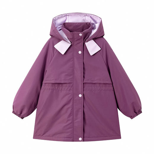 笛莎Deesha 童装女童外套2025冬新款女童撞色甜美兔耳领子收腰外套 商品图4