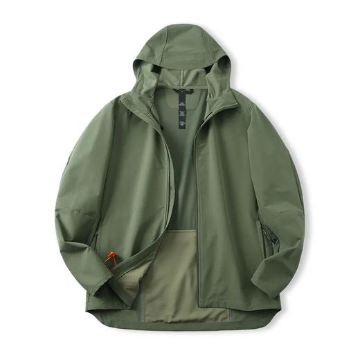 男士运动透气夹克 整体背部网面结构 舒适透湿 自收纳 商品图2