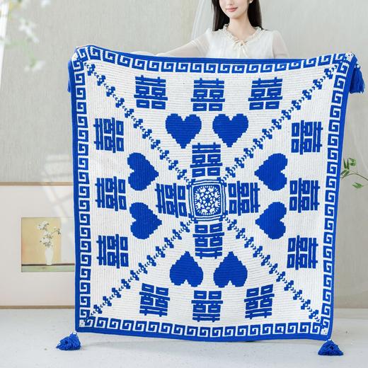 苏苏姐家福喜抱枕&毯子手工DIY家居钩针毛线4股牛奶棉自制材料包 商品图4