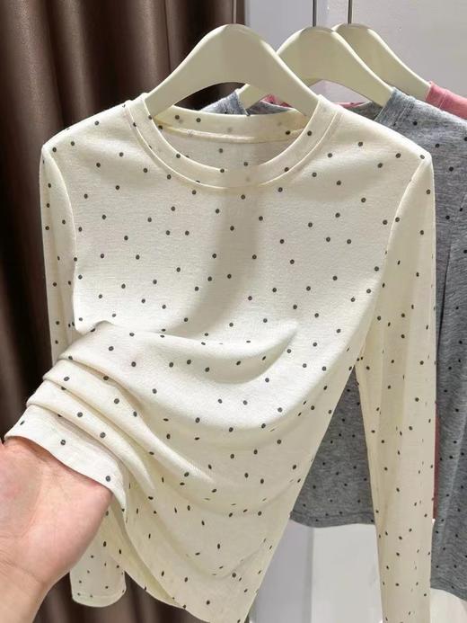 【YW】无忧购“清仓大促”韩系慵懒百搭波点蝴蝶结天丝面膜长袖T恤6610（截单后3-5天发货) 商品图3