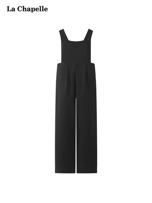 双十二福利！【诗铭洛可】XC2290新款黑色长裤女春夏季修身显瘦直筒宽松阔腿背带裤 商品图1