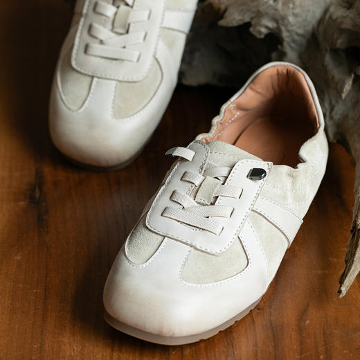 牧衣游 真皮休闲鞋平底舒适文艺复古 福履【不支持会员折】 商品图0