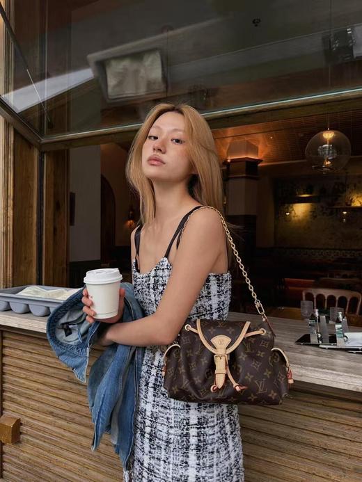 驴家 ODYSSEE 经典老花可调节可拆卸肩带 涂层帆布 单肩包 女款 棕色(JPH) 商品图13