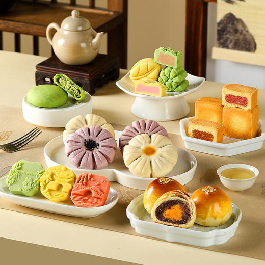 【瑞锦雅韵礼盒】悠享时杭州特产伴手礼中式糕点礼盒精致宋代点心龙井茶酥零食小吃501g 商品图3