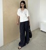 重磅推荐！按头安利   亚麻金丝条纹阔腿裤   意大利进口色织条纹   显瘦藏肉万能百搭 商品缩略图1