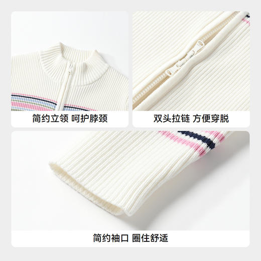 女童立领棉线开衫秋季新款安奈儿童装EG534541 商品图4