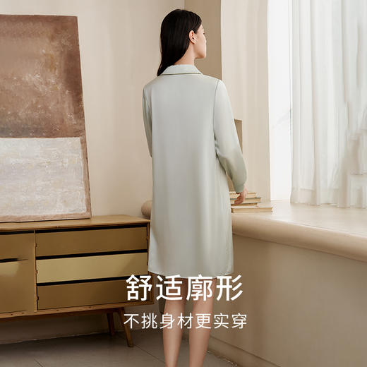 金三塔敦煌联名重磅真丝睡裙女100%桑蚕丝印花宽松睡衣家居服新品 YSFFC301 商品图3