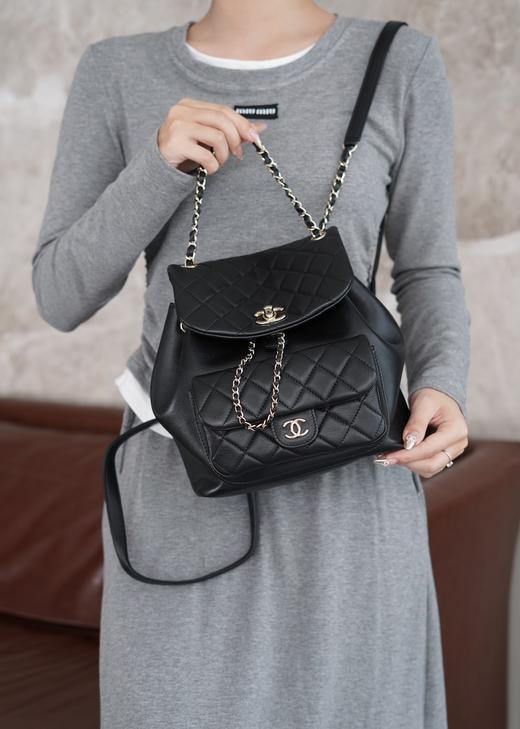 香奈儿 24新款Duma双肩包 黑色 大号（LZ） 商品图4