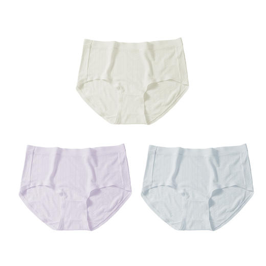 官网289！三条装内家提花莫代尔云感透气女士内裤 10A抗菌底档细腻高弹中腰全包臀底裤三角裤 商品图7