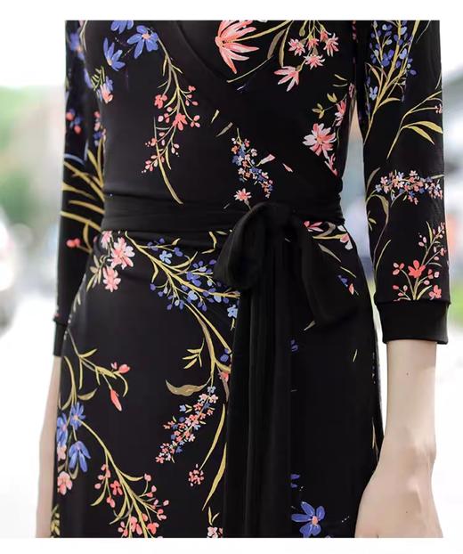 DVF新款花色桃之妖妖一片式裹身裙 商品图7