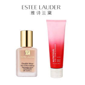 Estee Lauder/雅诗兰黛粉底洁面组合（DW粉底液30ml+新版红石榴洁面125ml）