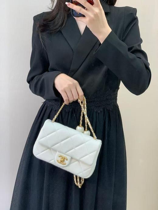 BT290 香奈儿 24S 珍珠款方胖子 斜挎包 白色（BT*MM）7.22直播款 商品图5
