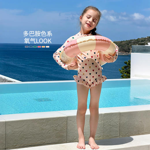 TZW-氧气缤纷波点萌趣连体泳装女童泳衣儿童夏季新款童装泳衣裙 商品图1