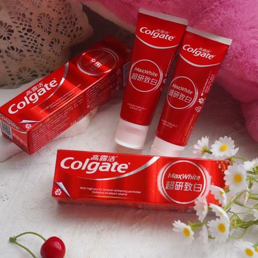 疯抢中！！【高露洁Max White超研致白牙膏】预防牙渍附着 有效美白 咖啡爱好者抽烟人士必备 100g*3支高档包装 商品图10
