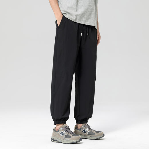 gxg.jeans男装 25夏款男士休闲裤拼接网孔轻薄透气松紧腰宽松束脚裤男长裤K&C 商品图4