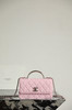 香奈儿 25P春夏 金属手柄风琴包 樱花粉（LZ） 商品缩略图1