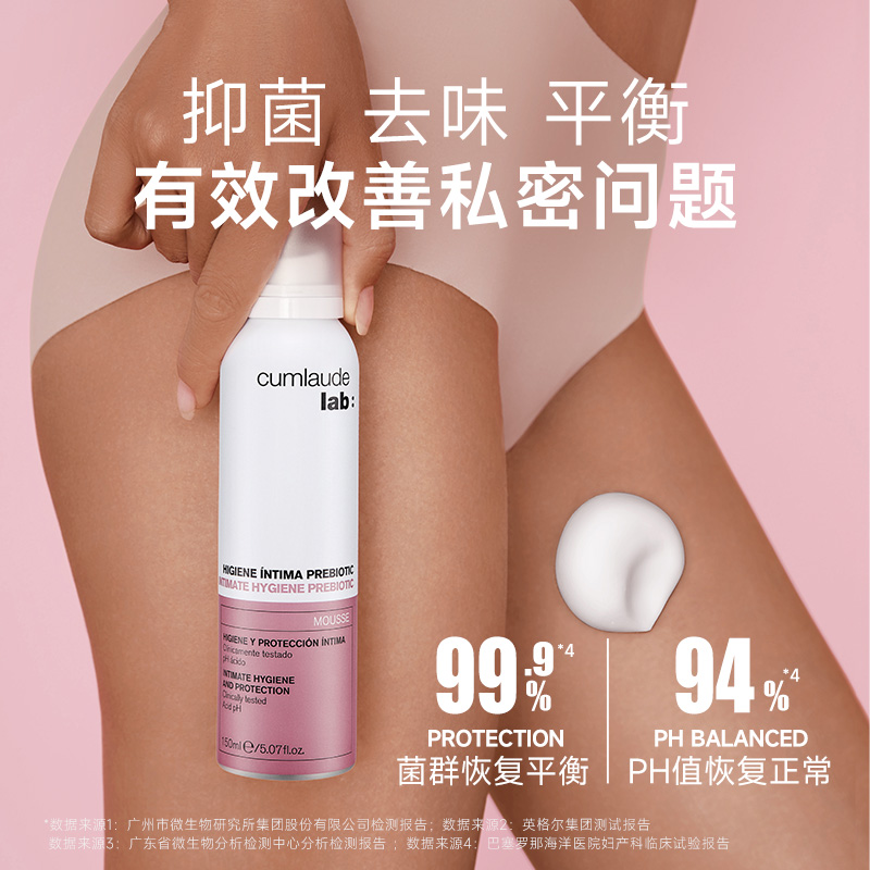 西班牙Cumlaude lab珂蔓朵 · 女性私处护理液+益生元清洁慕斯+贵妇保湿沐浴油｜品牌直发