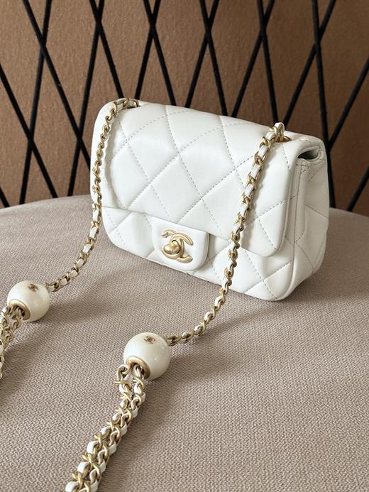 BT290 香奈儿 24S 珍珠款方胖子 斜挎包 白色（BT*MM）7.22直播款 商品图9