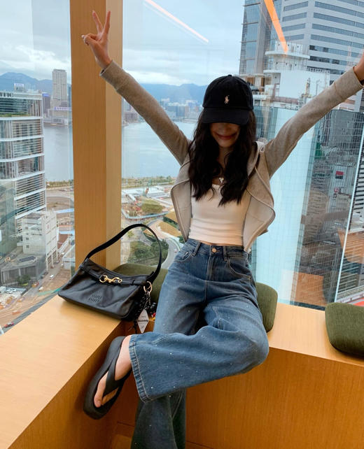 缪缪 手提包黑色石楠木两色大小号可选（LZ） 商品图14