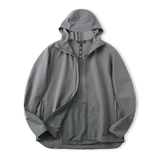 男士运动透气夹克 整体背部网面结构 舒适透湿 自收纳 商品图4