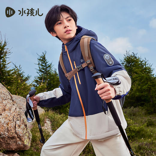 水孩儿童装儿童外套加绒2025秋冬装新品男女童厚风衣拒水防油上衣 商品图1