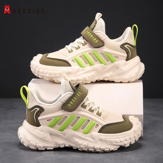 Abckids男童运动鞋新款中大童皮面防水儿童跑步鞋软底女童学生休闲鞋28-38 商品图2