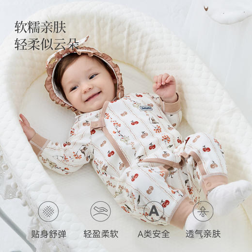 Domiamia针织棉氨长袖连体衣 商品图3