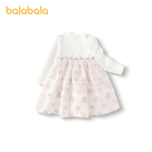 【ARtE PURA】巴拉巴拉童装儿童连衣裙女童秋装提花公主裙假两件 商品图2