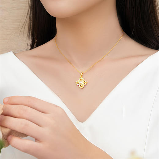 【新品首发】十字金刚杵足金吊坠 黄金镶嵌闪耀挂坠MEMORA诗普琳LP464901（线上专供） 商品图2