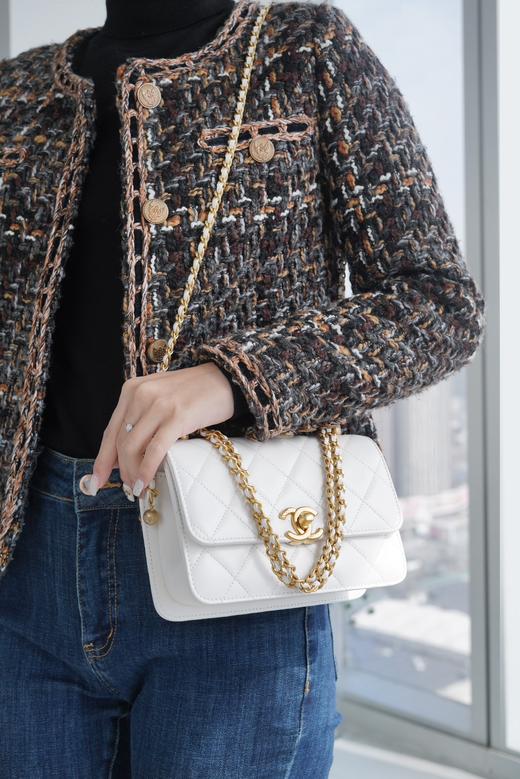 香奈儿  24c 双金球CF mini 19cm白色 （LZ） 商品图5