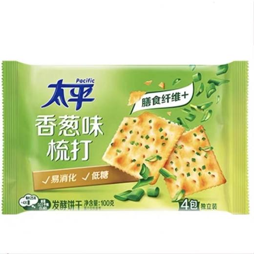 太平苏打饼干香葱味奶盐薄脆饼干100g 商品图1