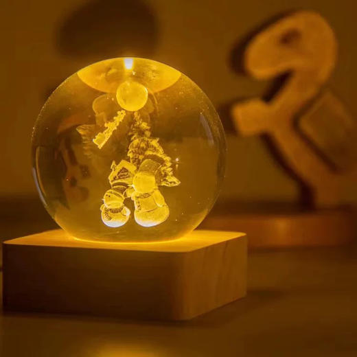 水晶球发光小夜灯桌面摆件创意礼品
小号（图案仅供参考，图案随机） 商品图0