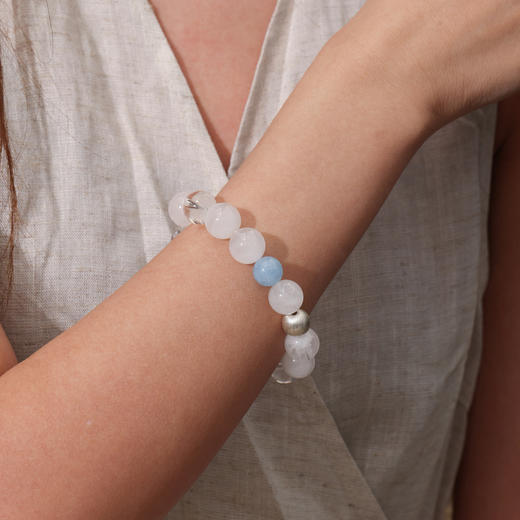 ARSIS｜晶石系列 纯净疗愈·白水晶串珠手链 商品图1