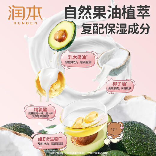 润本（RUNBEN）婴儿全身润肤乳300ml儿童面霜身体乳宝宝润肤霜补水保湿乳滋润型 商品图2