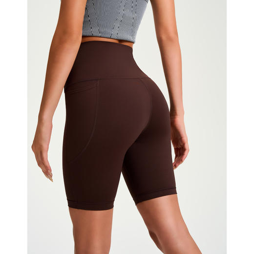 跃牌【安琪拉系列】裸感瑜伽短裤女提臀速干运动健身骑行裤紧身高腰五分瑜伽裤WFK-5012 商品图3