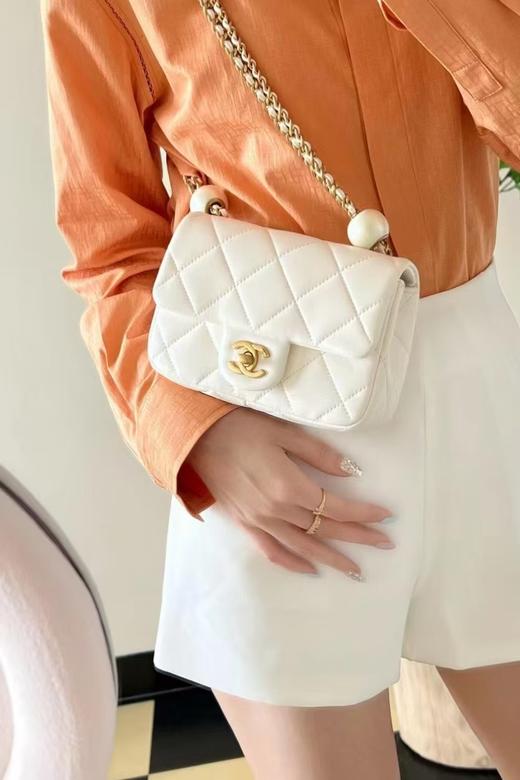 BT290 香奈儿 24S 珍珠款方胖子 斜挎包 白色（BT*MM）7.22直播款 商品图1
