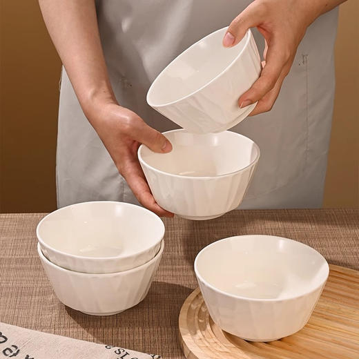 【超绝性价比】灼瓷4.5英寸莹玉琉璃陶瓷碗 10只 商品图2