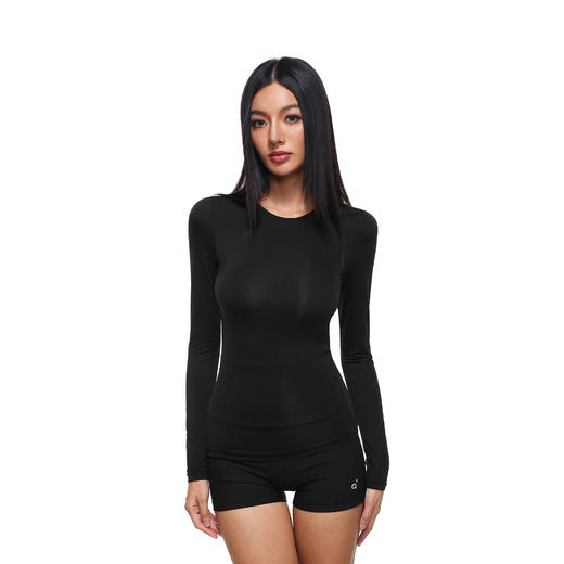 FDR旗舰店 轻薄塑形高弹力修身长袖t恤女运动透气紧身打底上衣 商品图1