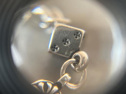 Chrome Hearts克罗心 十字花球筛子925银手链，骰子款是日本限定，超级难买(MM) 商品图2