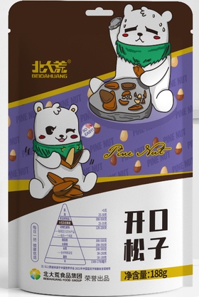 北大荒开口松子188g