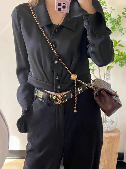 香奈儿  24K 新色金球方胖子 复古棕色 口盖包（LZ） 商品图4